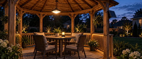 Cómo iluminar un gazebo sin electricidad con luz solar
