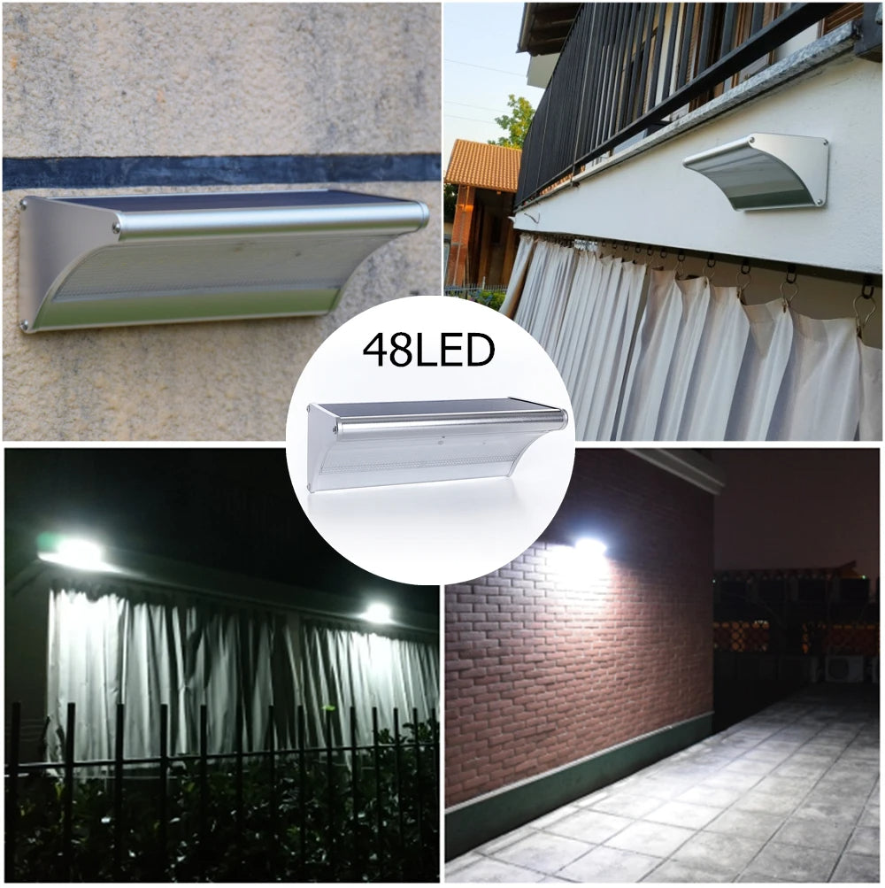 outdoor solar led light wall lamp with motion sensor detector | 450 ~ 1100 lumens | for garage entrance, garden, doorway, patio, street - NoxLumin - 7
