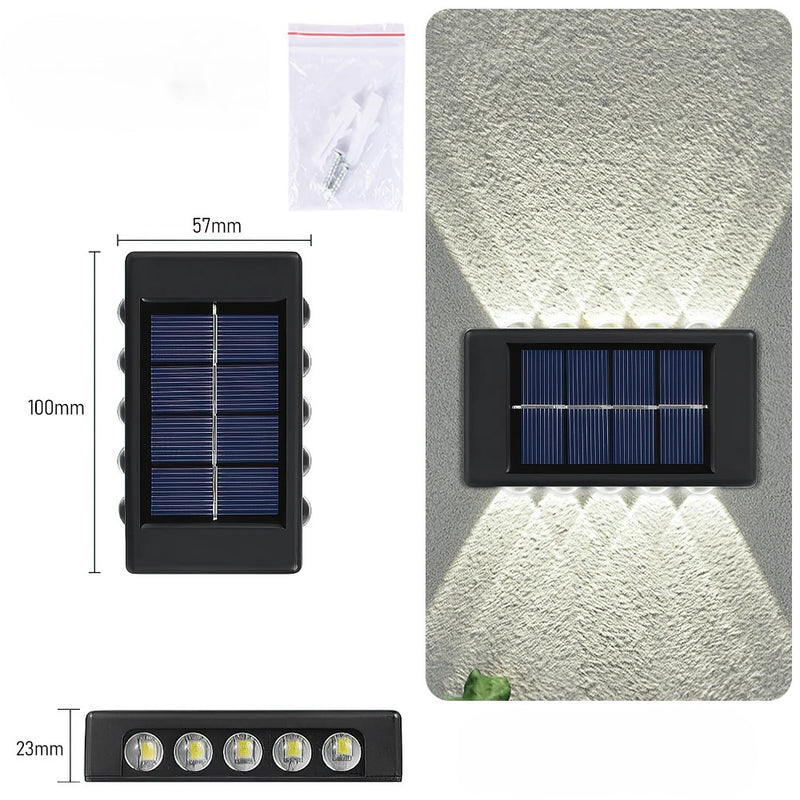Size chart of Appliques murales décoratives à 10 LED | 10 à 120 lumens | Étanche, éclairage vers le haut et vers le bas | Idéales pour illuminer votre maison, jardin, porche, cour, etc. 