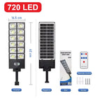 Luz solar comercial con panel denso de 720 LED y panel solar integrado para iluminación potente de patios y jardines