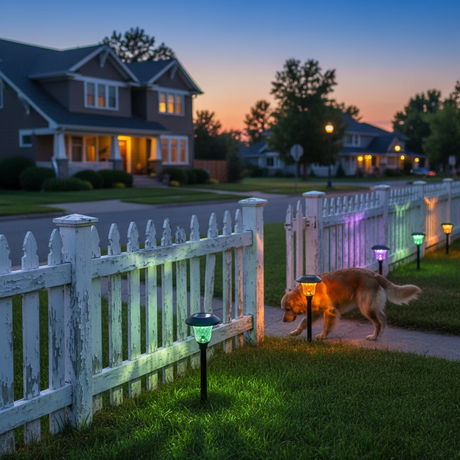 Solar Garden Lights Outdoor Decoration, 7-Color Changing Waterproof Lights with 10-12H Auto On/Off for Yard, Walkway, and Patio