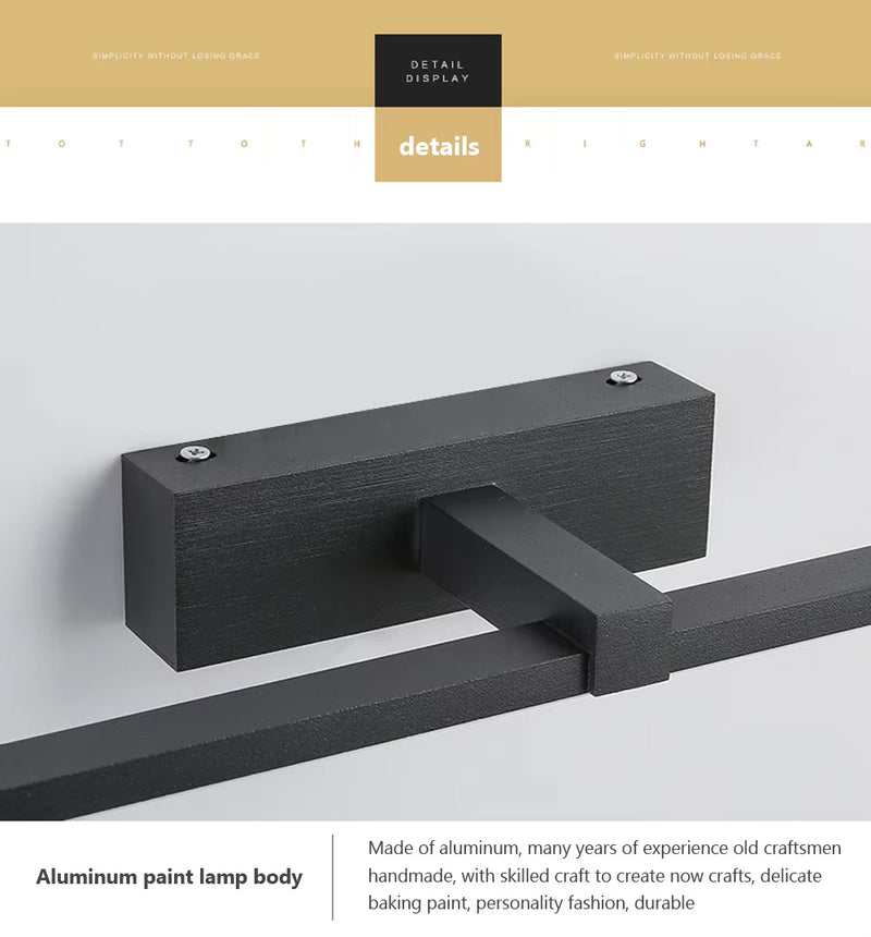 applique murale led élégante | 500 à 2000 lumens | éclairage pour miroir de salle de bain | accessoire de salle de bain | éclairage pour maquillage - NoxLumin - 5