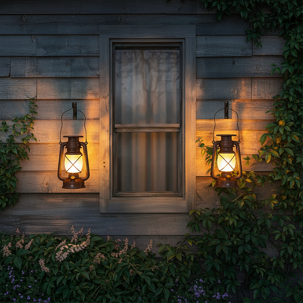 Vintage Solar Lantern Outdoor, Auto On/Off LED Flickering Flame & Stable Light, IPX5 Waterproof, Hanging & Tabletop Decorative Lamp | NoxLumin