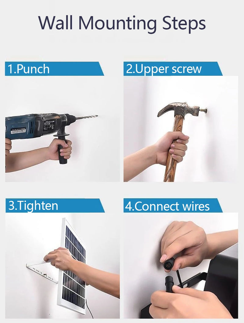 projecteurs led d'extérieur avec panneau solaire séparé et télécommande | étanchéité ip67 | 450 à 1700 lumens - NoxLumin - 3