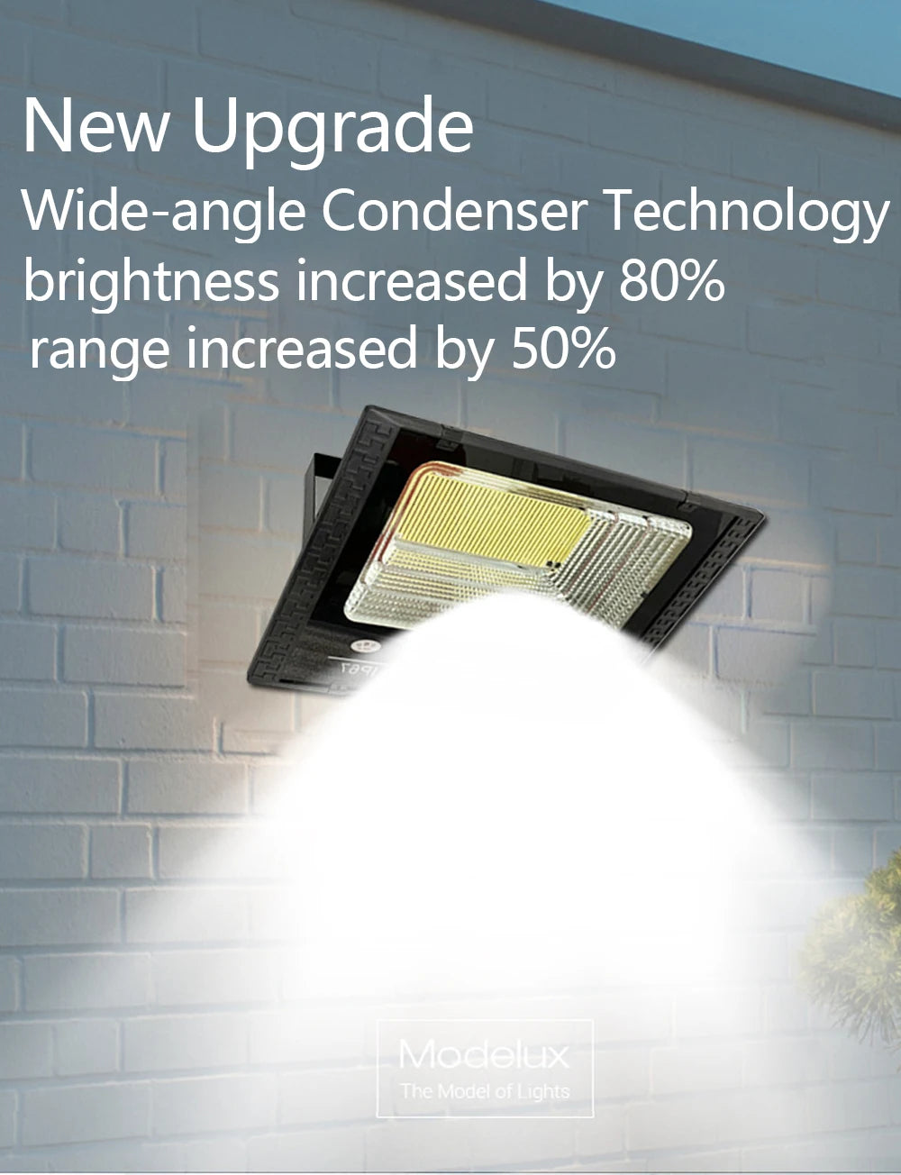 outdoor led spotlights with solar panel and remote controller | ip67 waterproof | 44led to 170led - NoxLumin - 8