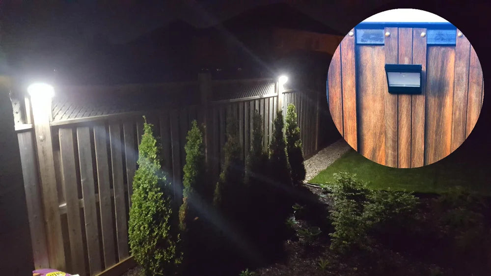 outdoor solar led light wall lamp with motion sensor detector | for garden, doorway, patio, street - NoxLumin - 4