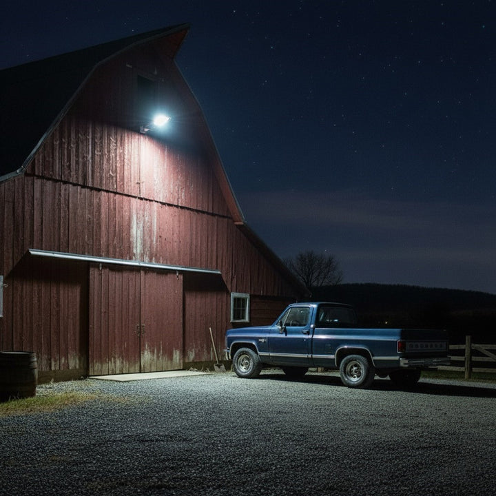 Remote Operated Flood Light | 4000 ~ 6000 Lumens | Automatic Dusk to Dawn | For Garage Garden Courtyard Roof | NoxLumin