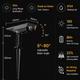 Foco solar de alta potencia para árboles con haz de precisión ajustable para iluminación paisajística ascendente