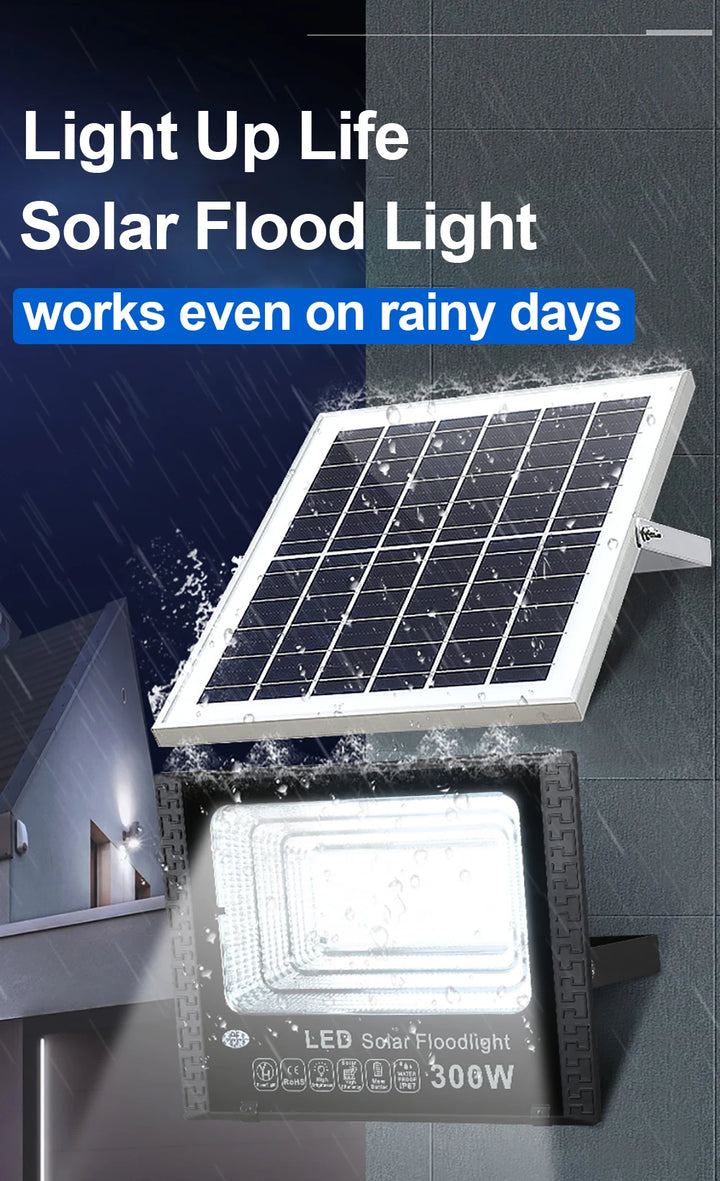 solar led flood wall lamp | 228led and  300led | ip67 waterproof  | garden street lamp - NoxLumin - 7