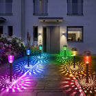 Solar Garden Lights Outdoor Decoration, 7-Color Changing Waterproof Lights with 10-12H Auto On/Off for Yard, Walkway, and Patio
