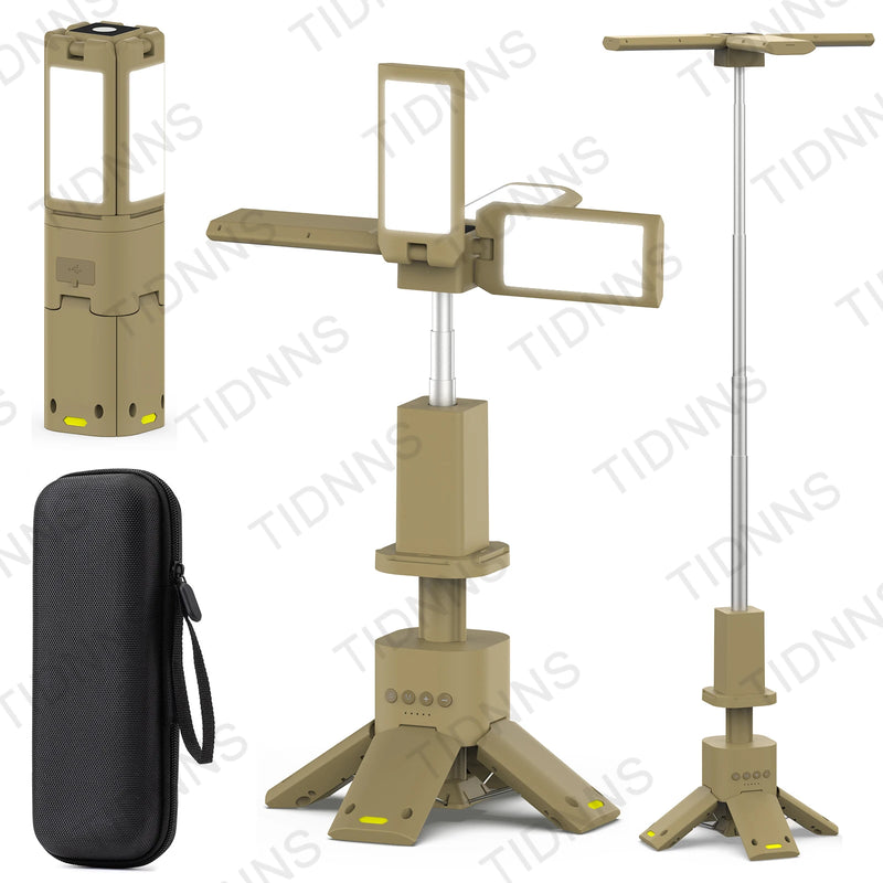 Lanterne de camping rechargeable 14 000 mAh - LED ultra-lumineuse 6 000 lumens avec base magnétique et conception télescopique pour la randonnée, la pêche et les tentes de camping-car. | NoxLumin