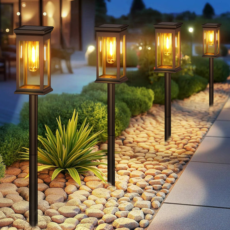Lampes solaires de jardin ultra-lumineuses - 800 mAh, 12 h d& | NoxLumin
