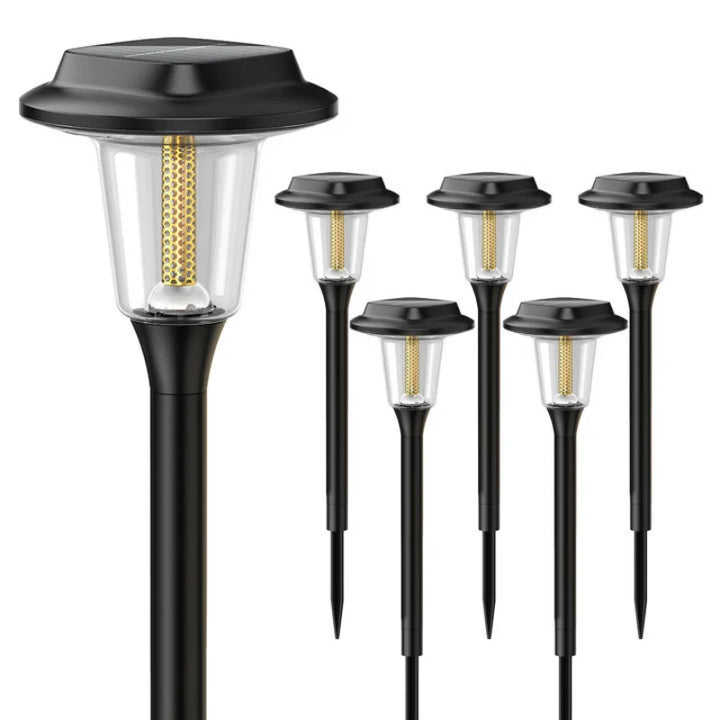 Solar Garden Lights Outdoor, 800mAh 30LM Super Bright LED Landscape Lighting with Auto On/Off for Walkway, Patio, Lawn | NoxLumin