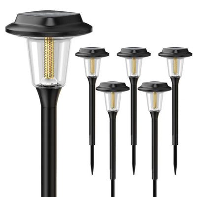 Solar Garden Lights Outdoor, 800mAh 30LM Super Bright LED Landscape Lighting with Auto On/Off for Walkway, Patio, Lawn