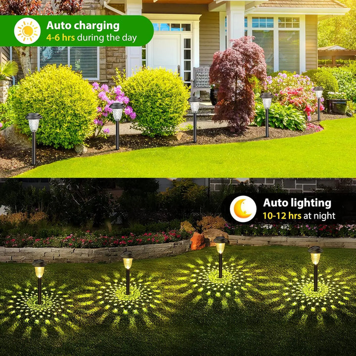 Solar Garden Lights Outdoor Decoration, 7-Color Changing Waterproof Lights with 10-12H Auto On/Off for Yard, Walkway, and Patio | NoxLumin
