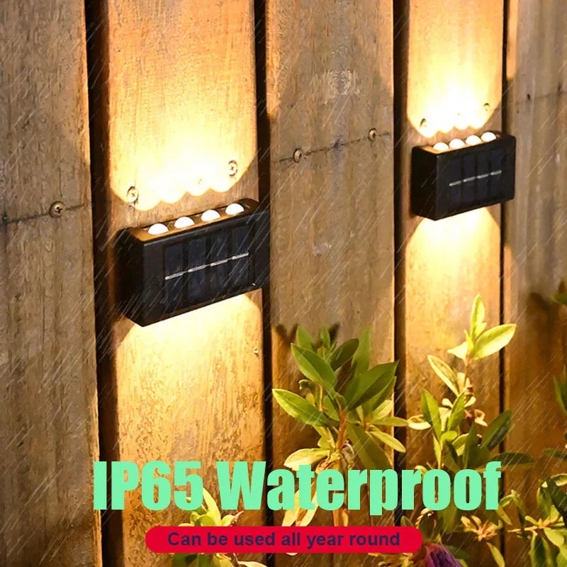 Lámparas decorativas de pared con 10 LED | 10 ~ 120 lúmenes | Resistentes al agua, con luz hacia arriba y hacia abajo | Iluminan el hogar, el jardín, el porche, el patio, etc.  | NoxLumin