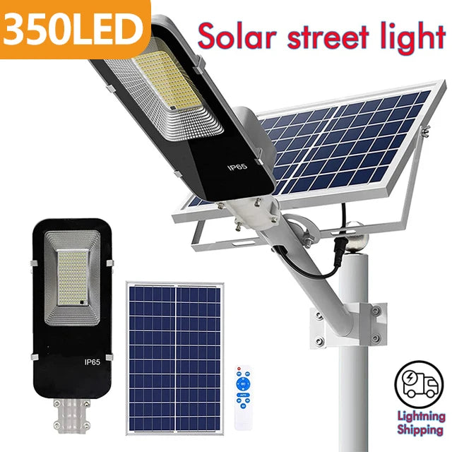 Variante de foco solar de 350 LED con control remoto para iluminación exterior de alta potencia