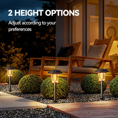 Solar Garden Lights Outdoor, 800mAh 30LM Super Bright LED Landscape Lighting with Auto On/Off for Walkway, Patio, Lawn