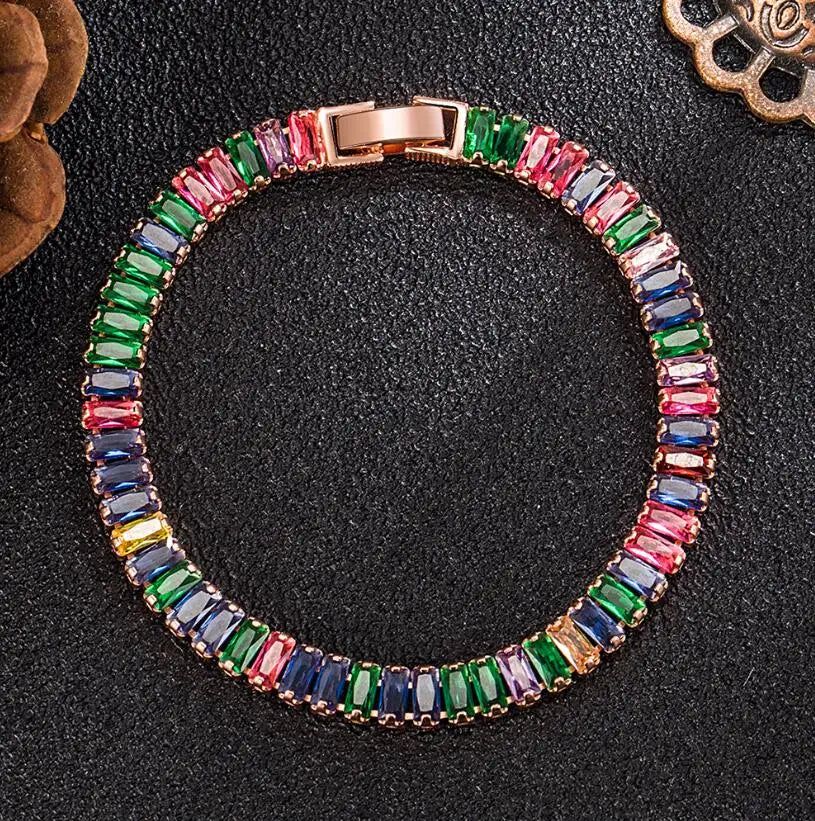 3/3.5/4/5mm Real Moissanite Bracelet Sparkling Luxury Wedding Party Jewelry | NoxLumin
