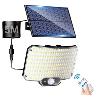 super bright outdoor solar light with motion sensor | strong power led garden wall lamp | ip65 waterproof | 3 working mode | NoxLumin