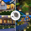 Solar Pathway Lights Outdoor 8-LED Disk Lights Waterproof for Yard, Deck, Driveway