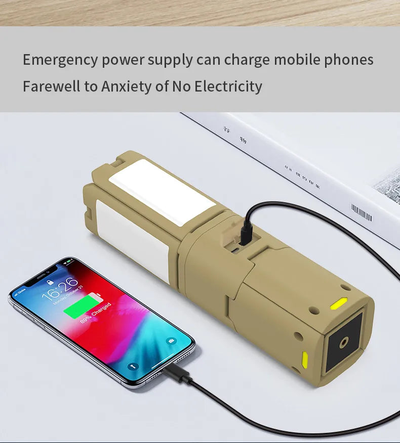 Lanterne de camping rechargeable 14 000 mAh - LED ultra-lumineuse 6 000 lumens avec base magnétique et conception télescopique pour la randonnée, la pêche et les tentes de camping-car. | NoxLumin