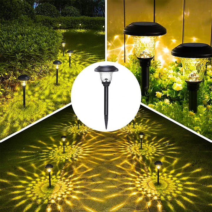 solar garden lights outdoor decoration, 7-color changing waterproof lights with 10-12h auto on/off for yard, walkway, and patio - NoxLumin - 3