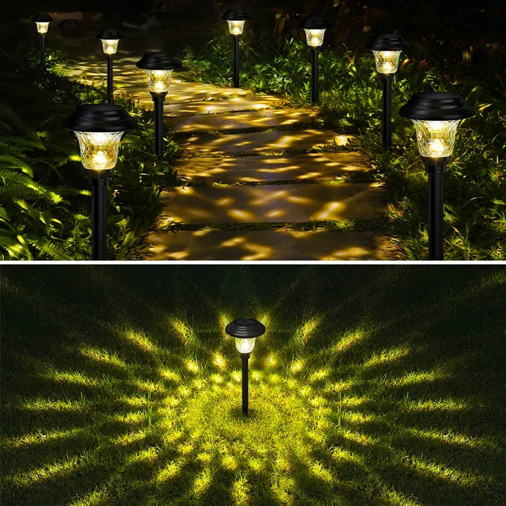 Solar Garden Lights Outdoor Decoration, 7-Color Changing Waterproof Lights with 10-12H Auto On/Off for Yard, Walkway, and Patio | NoxLumin