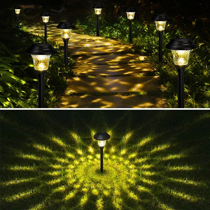 Solar Garden Lights Outdoor Decoration, 7-Color Changing Waterproof Lights with 10-12H Auto On/Off for Yard, Walkway, and Patio | NoxLumin