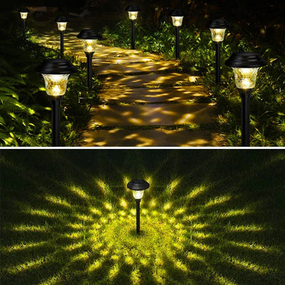 Solar Garden Lights Outdoor Decoration, 7-Color Changing Waterproof Lights with 10-12H Auto On/Off for Yard, Walkway, and Patio