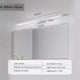 Diagrama de dimensiones de la luz LED blanca de 80 cm para espejo de baño, potencia 15 W