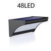 Variante noire à 48 LED de l’applique solaire à détecteur de mouvement avec panneau lumineux LED plus grand