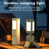 Telescopic rechargeable camping lantern shown at adjustable heights for tent, RV, fishing and outdoor work lighting