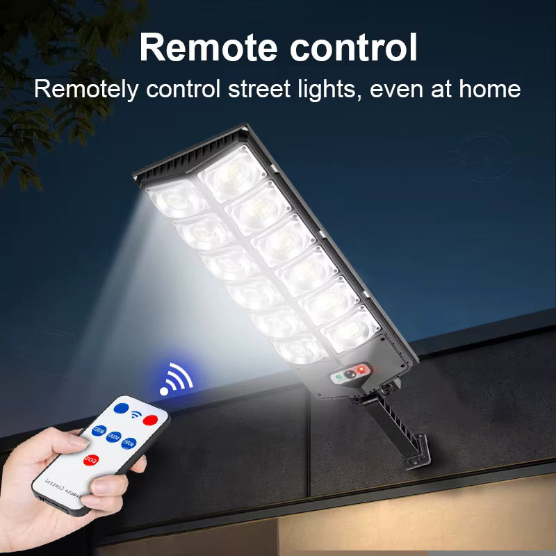 Weather-resistant commercial solar LED light designed for year-round installation around yards, gardens and gates