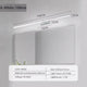 Diagrama de dimensiones de la luz LED blanca de 100 cm para espejo de baño, potencia 18 W