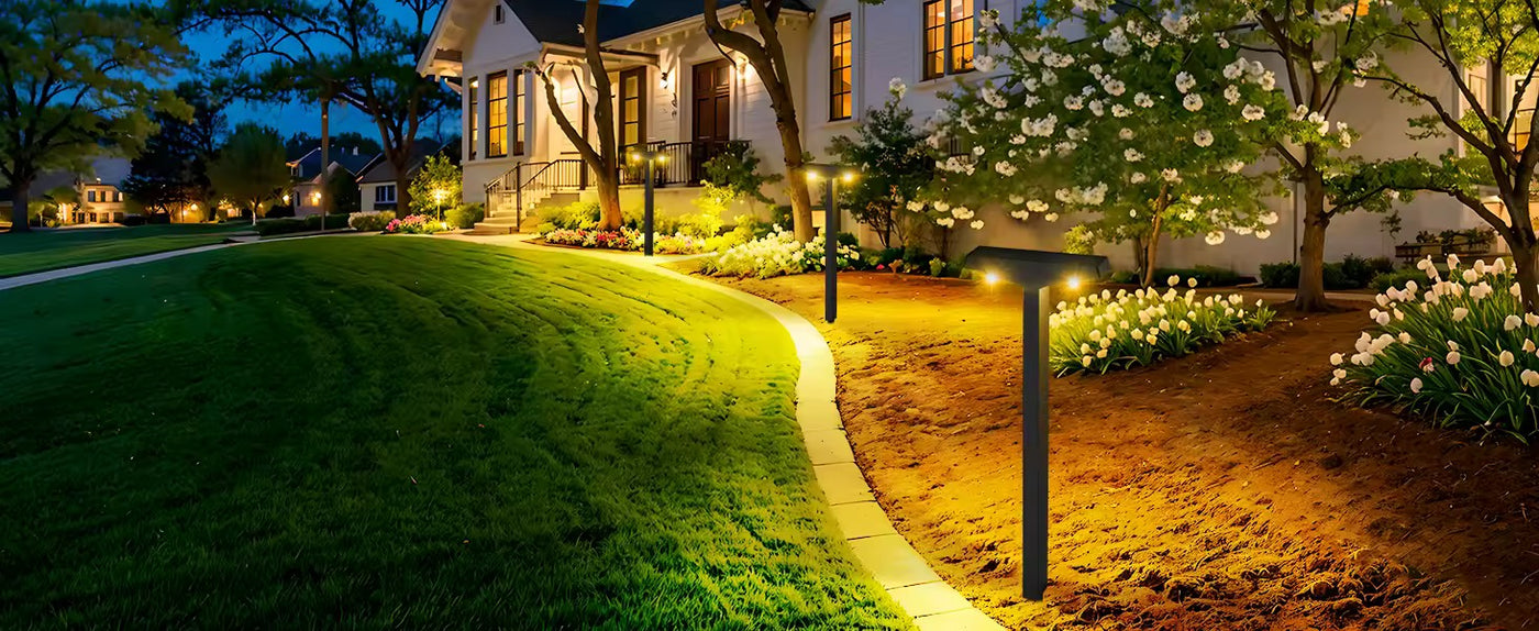 outdoor solar pathway lights | 50 lumens | ip65 waterproof | perfect lights for garden, lawn, patio, and landscape - NoxLumin - 10