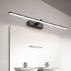 Luz LED lineal de pared sobre un espejo de baño para iluminación uniforme durante el aseo y el maquillaje