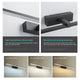 Luz LED de pared para baño con iluminación brillante y uniforme sobre el espejo y el tocador