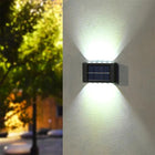 Lámpara LED compacta de pared con iluminación bidireccional hacia arriba y abajo para muros exteriores, porches y jardines