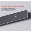 Outdoor linear LED wall light product detail showing the mounting base and elongated lamp body