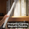 Magnetic LED bar lamp used as soft bedside or reading illumination with a compact wall-mounted design