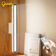 Rechargeable magnetic lamp mounted above a desk or monitor to provide focused task lighting without permanent wiring
