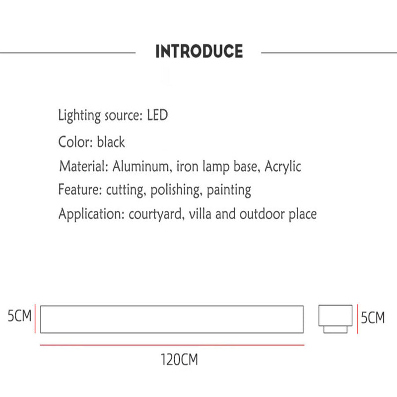 Side view of a modern linear LED outdoor wall sconce showing its shallow profile and elongated lighting section