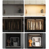 Motion sensor cabinet light demonstrating warm, natural and cool white color temperature options for indoor task lighting