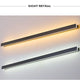Aplique LED exterior mostrado en orientación de montaje vertical y horizontal