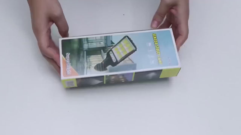 Lampadaire solaire extérieur à détecteur de mouvement COB 108 LED | 1500 lumens | Étanchéité IP65 | Télécommande incluse | 3 modes d& | NoxLumin