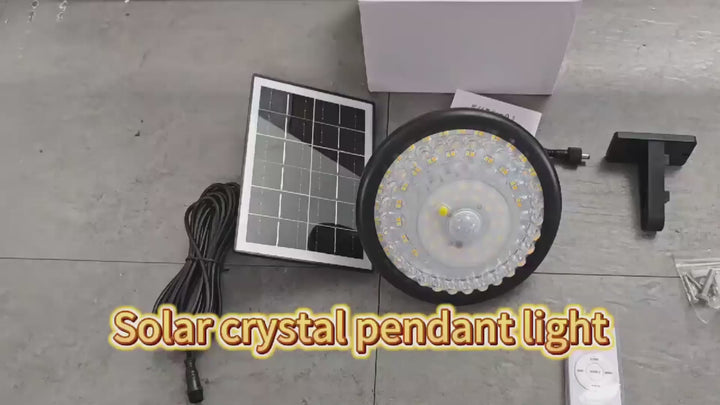 Split-Design Solar Pendant Light: Indoor Lamp with Outdoor Panel, 2700K-6000K Dimmable, IP65 Waterproof for Shed &amp; Garage | NoxLumin