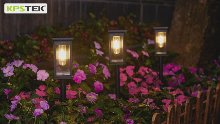 Super Bright Solar Garden Lights - 800mAh 12Hrs 2700K Warm White Waterproof LED Pathway Lights for Yard, Patio, Walkway | NoxLumin