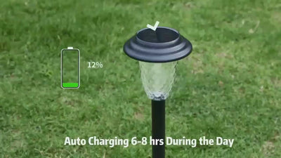 Solar Garden Lights Outdoor Decoration, 7-Color Changing Waterproof Lights with 10-12H Auto On/Off for Yard, Walkway, and Patio