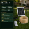 15 m Smart Solar COB-Lichtschlauch-Set mit 4.800 LEDs, größerem Solarpanel, schwarzem Kabel und Fernbedienung